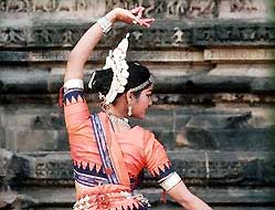 Performing Indian Classical Dancer 